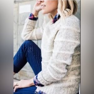 J CREW Wool Knit Crew Neck Sweater Gray Size S